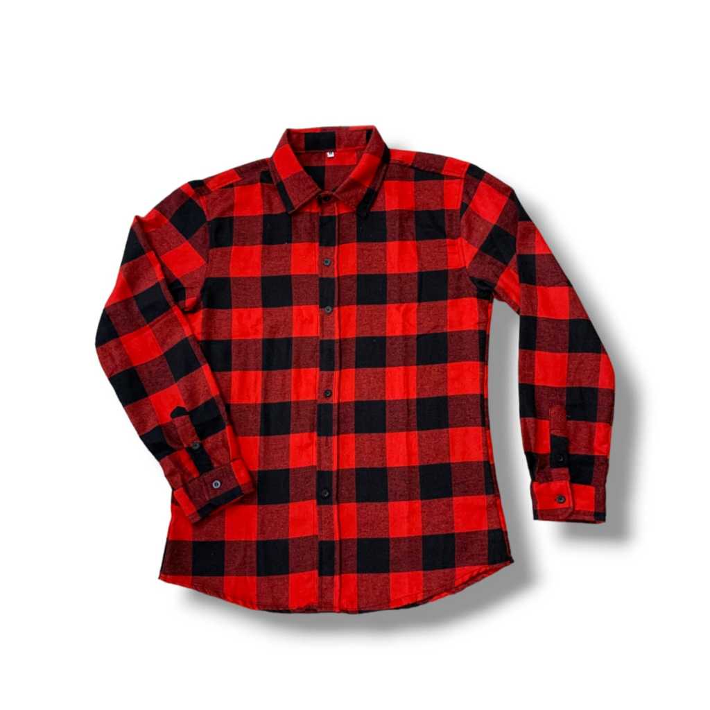 Camisa Xadrez Masculino Algodão Manga Longa Sem Bolsos