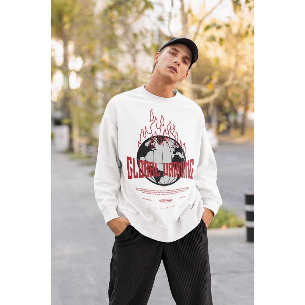 Moletom Careca Unissex ´´Global Warming´´ Blusa de Frio- Feminina Masculina- oversized stretwear
