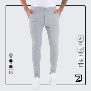 Calça Masculina Moletinho Alfaiataria Skinny em Oferta na Shopee