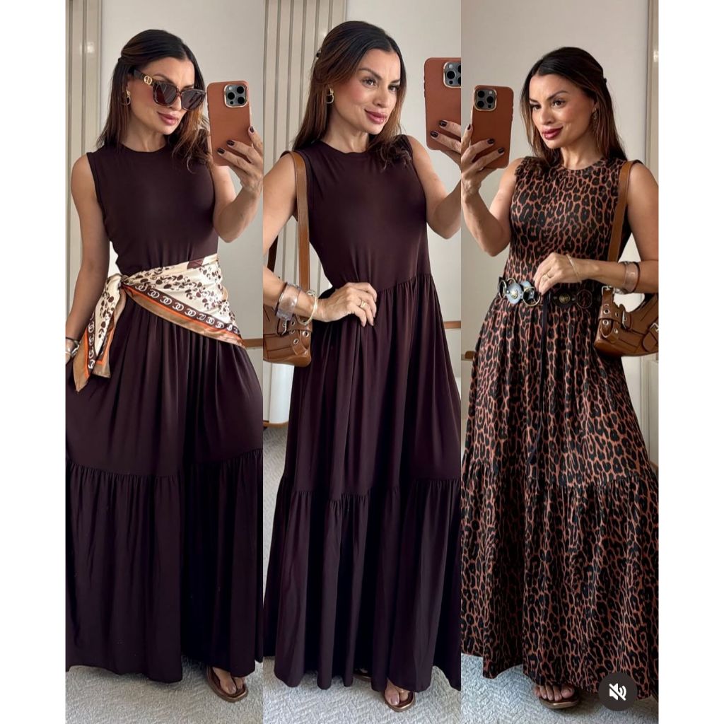 vestido longo midi malha viscolycra tres marias soltinho confortavel regata moda evangelica boho chic