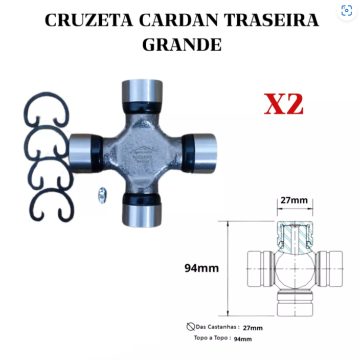Cruzeta Cardan Toyota Hilux 2.5/3.0 16v 2005-15