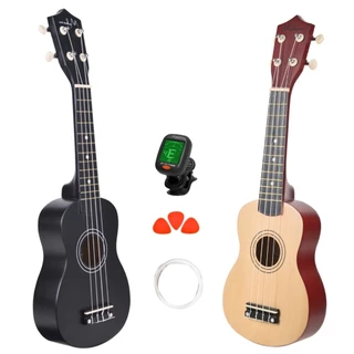 Ukulele acústico soprano com capa e afinador