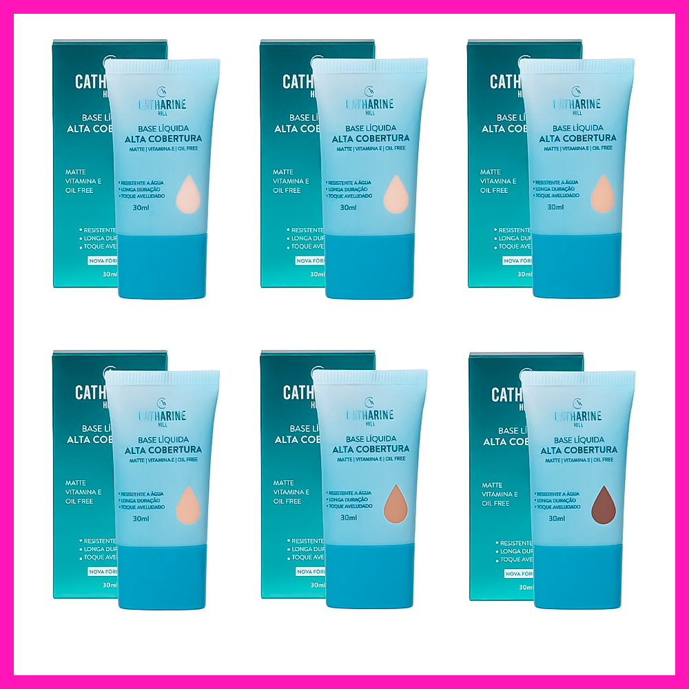 Catharine Hill Base Líquida Alta Cobertura 30ml (Toque Aveludado)