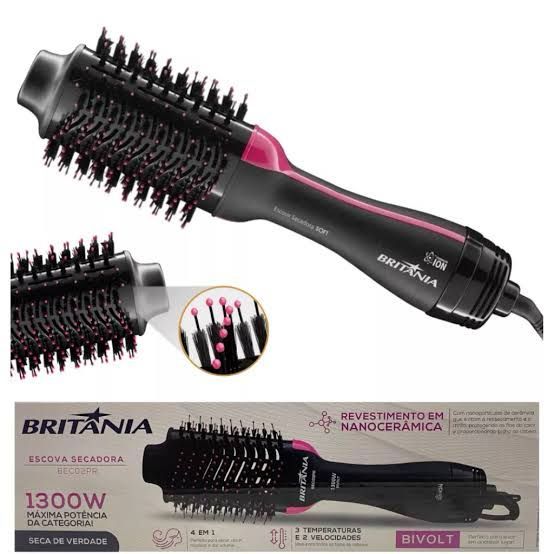 Escova Secadora Britânia BEC02PR 1300W BIVOLT