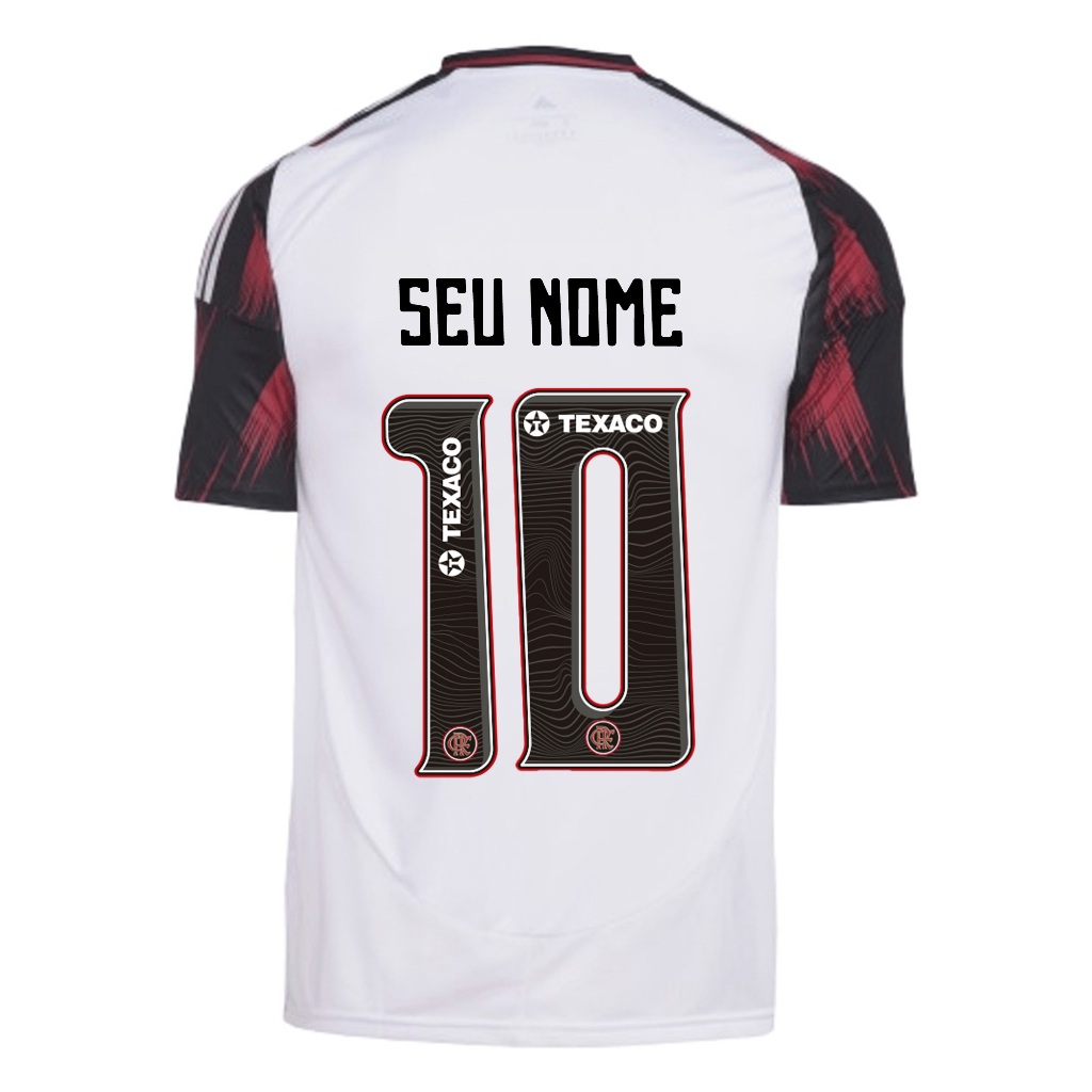 Manto Flamengo Jogo 2 Adidas 2025 – Personalize Seu Nome e Seu Número em Oferta na Shopee