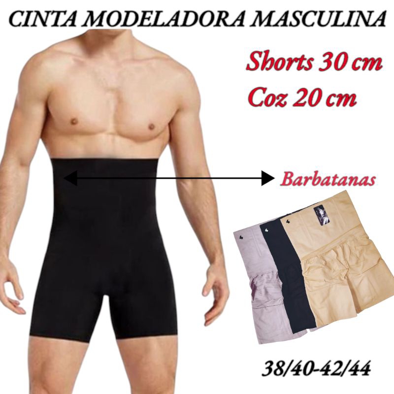 CINTA MODELADORA SHORTS MASCULINA em Oferta na Shopee
