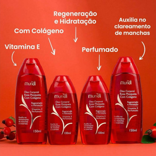 Óleo Corporal Rosa Mosqueta com Colágeno Muriel em Oferta na Shopee