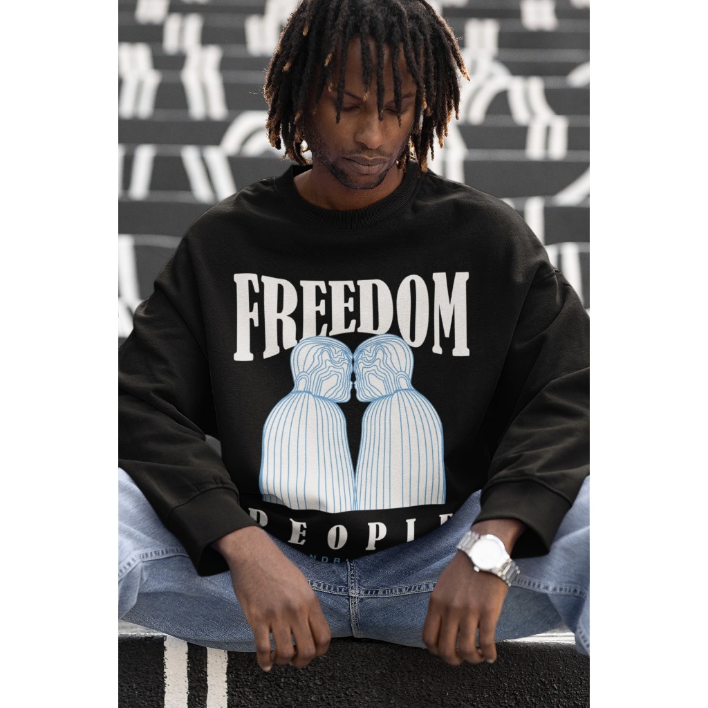 Moletom Careca Unissex ´´Freedom People´´ Blusa de Frio- Feminina Masculina- oversized stretwear
