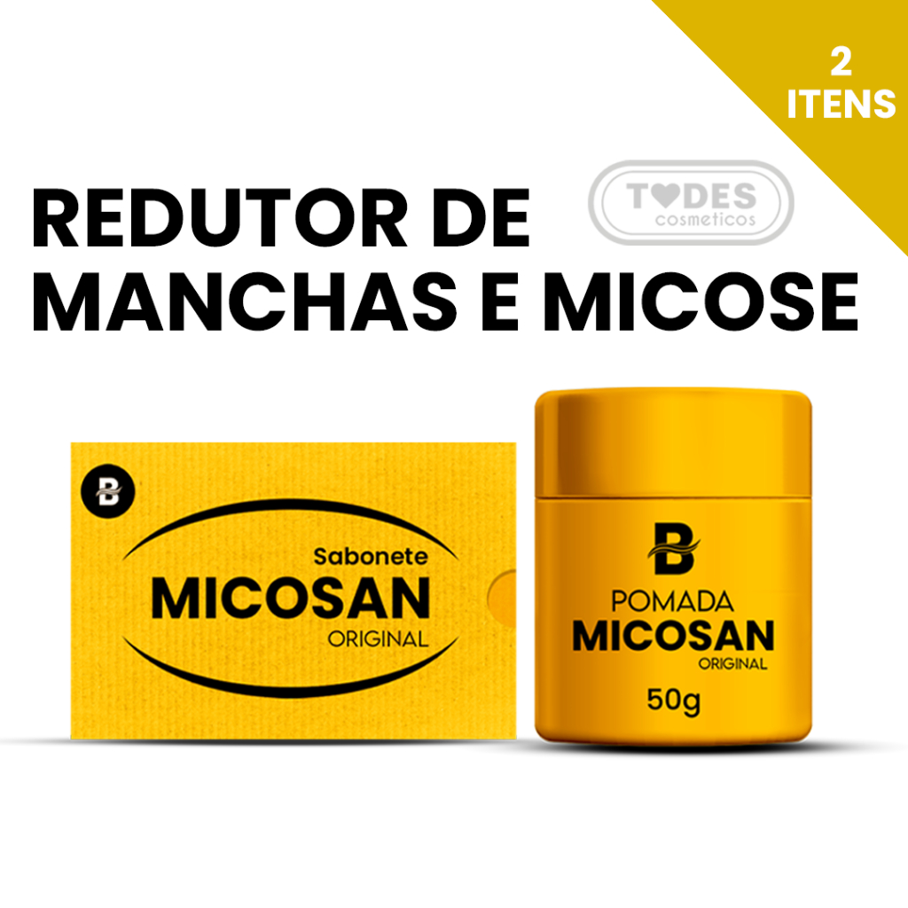 Kit Micosan  Pomada Clareadora e Sabonete em Barras Para Espinha, Cravos, Melasma Micoses e manchas