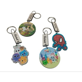 Kit de Chaveiros em MDF adesivado Infantil com Personagens Animados Infantis 2 em Oferta na Shopee