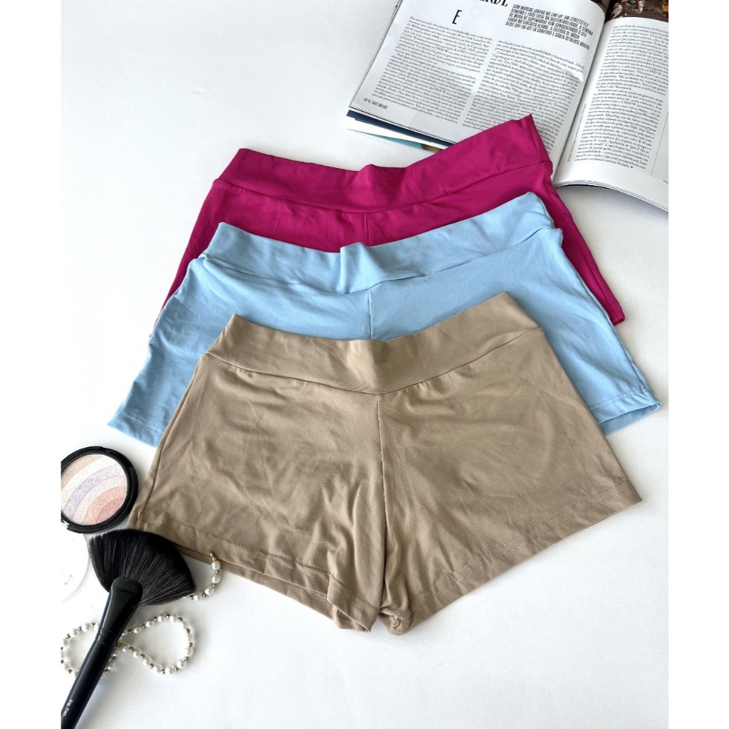Kit 3 Shortinho Curto Feminino Calcinha Segunda Pele Anagua Moda Intima Lingerie Promoção Revenda em Oferta na Shopee