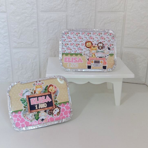 Marmitinha Personalizadas Safari Menina /Para Bolo e Guloseimas / Personalizados de Festas / Lembrancinha de Aniversário