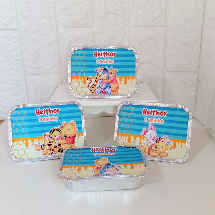 Marmitinha Personalizadas Ursinho Pooh 2 /Para Bolo e Guloseimas /Personalizados de Festas /Lembrancinha de Aniversário