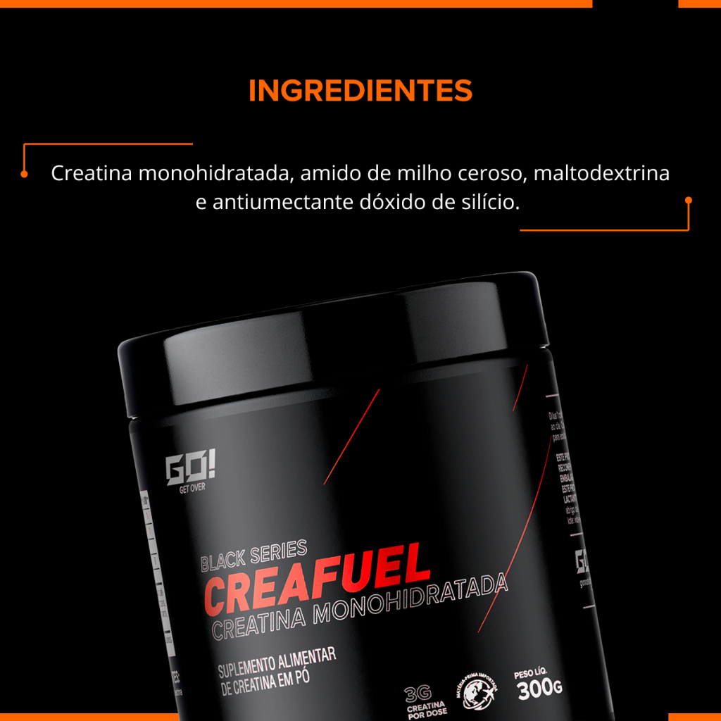 Detalhes do Creatina Black Series Creafuel (50%) 300g - GO NUTRITION