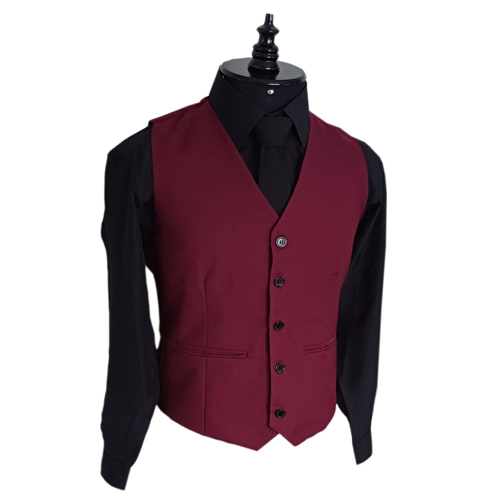 Colete Social Masculino Exclusivo Frente e Costas Feito no Mesmo Tecido Bolso Verdadeiro e Cinto Para Regulagemm