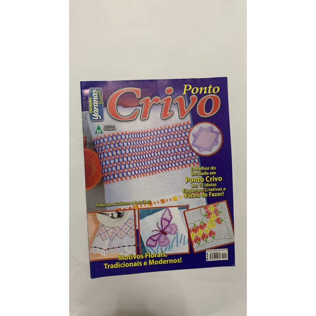 Revista Bordados Yaranas 56 Ponto Crivo Gráficos Florais Modernos Elegantes Fáceis 15988