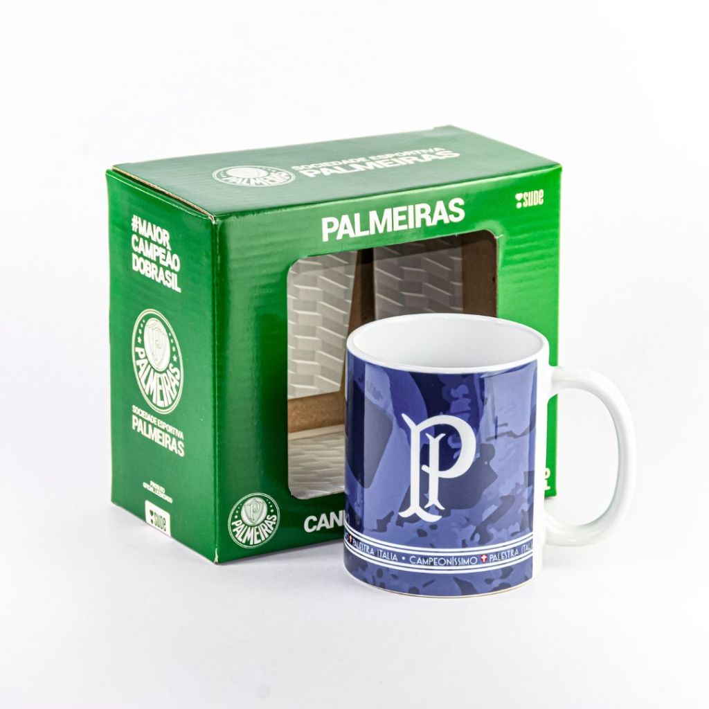 Caneca Café Time Palmeiras Futebol Clube Palestra Itália Azul Oficial