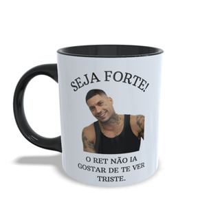 Caneca Felipe ret meme seja forte branca e colorida em Oferta na Shopee