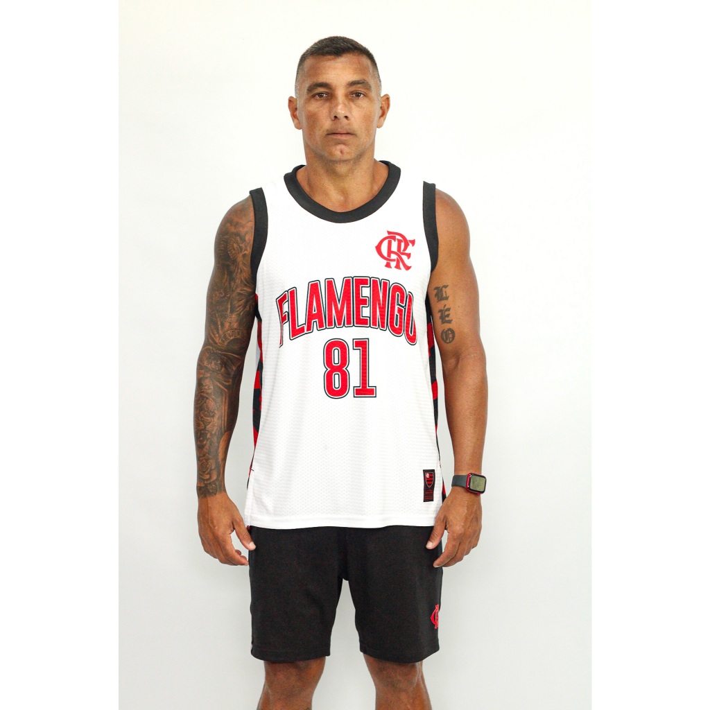 REGATA BASQUETE FLAMENGO 1981 (BRANCA) em Oferta na Shopee