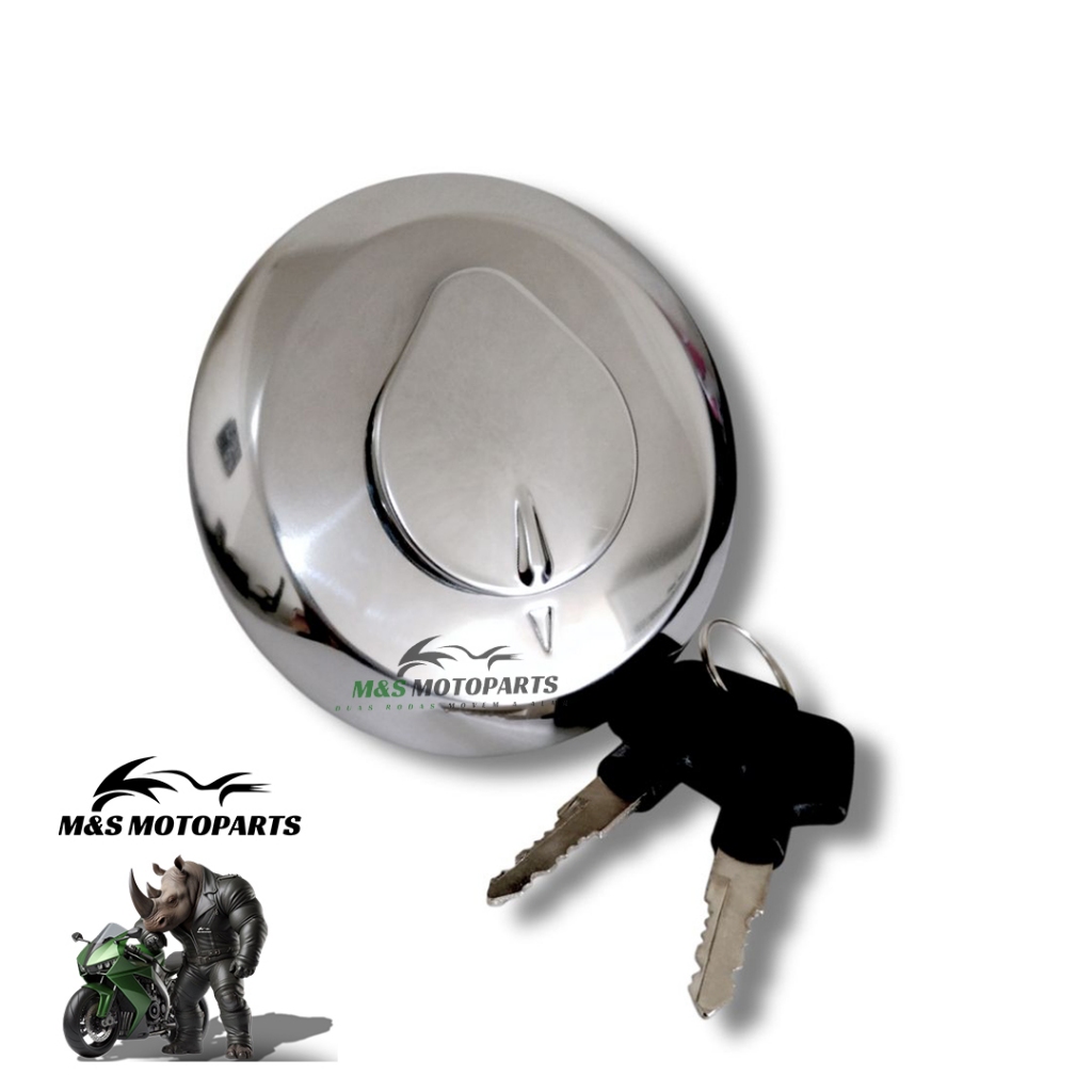 Tampa De Tanque Titan 125 150 Fan 125 150 Twister CB300 Bros 125 150 Falcon Cromada em Oferta na Shopee