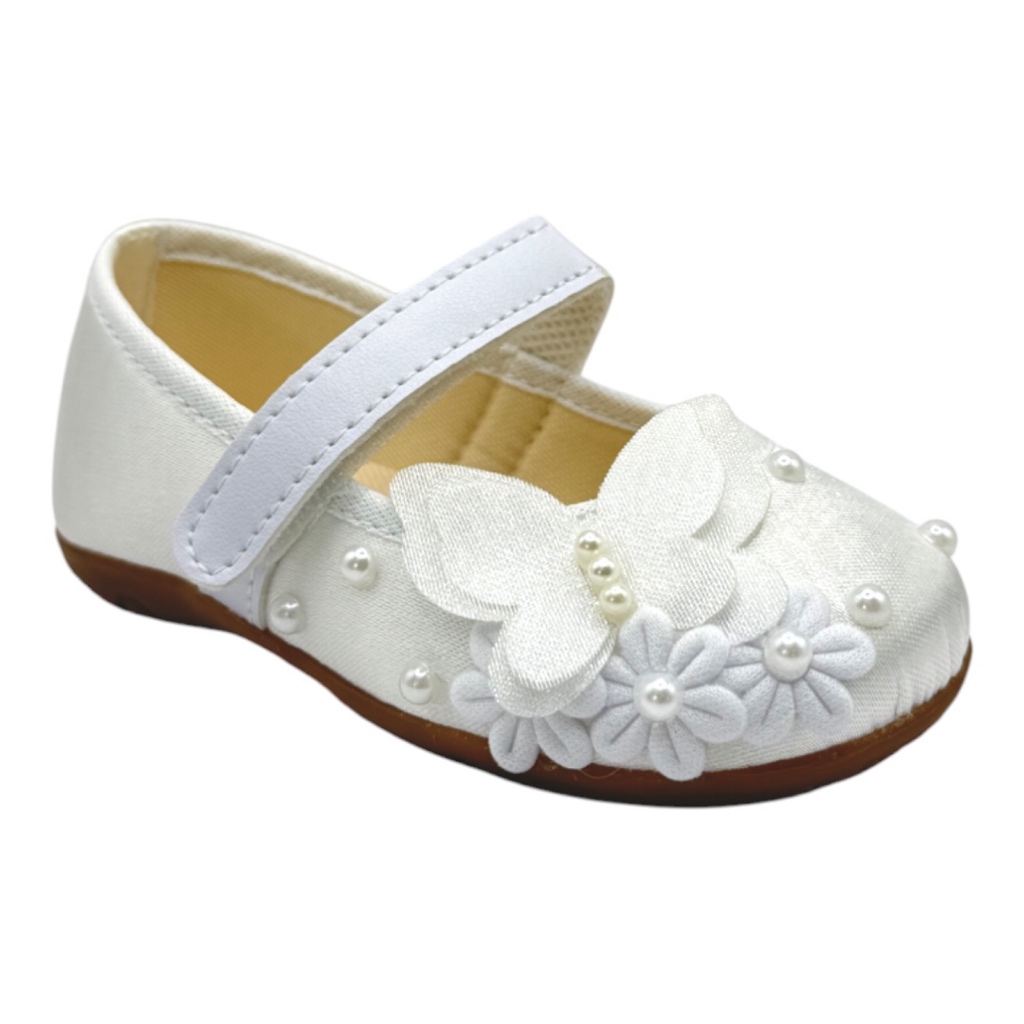 Sapatilha Jardim Encantado Branco Branca Borboletas Batizado Batismo Infantil Menina
