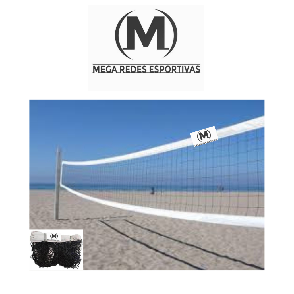 Rede De Vôlei 9,5m Com Faixa Sintética