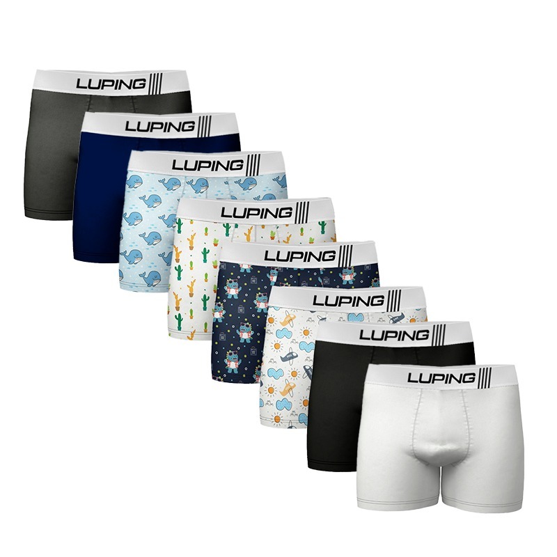 Kit 10, 5 Cuecas Microfibra Infantil Boxer Shortinho Forro 100% Algodão Lisas E Com Desenhos