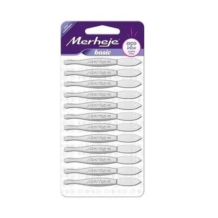 Kit C/12 -24 Pinça Merheje Depilatória Basic Aço Inox Para Sobrancelhas