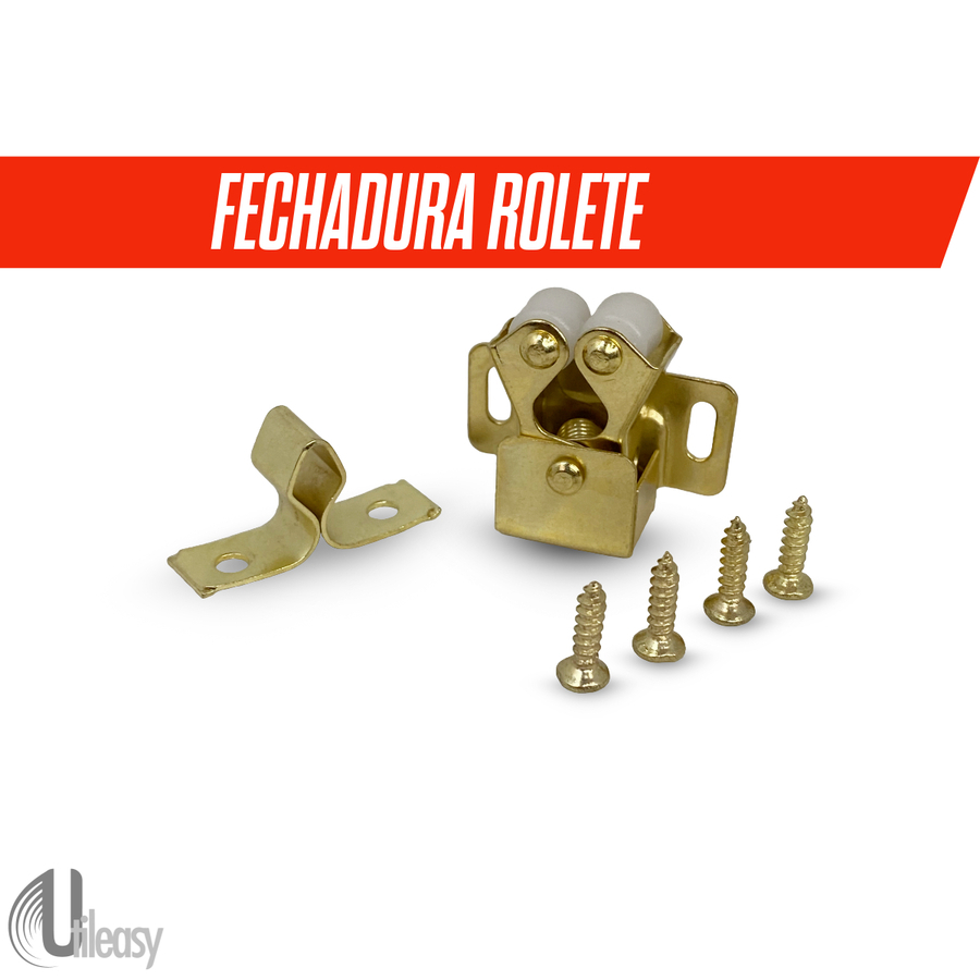 Kit 2/5/10/20 Fecho Rolete Bicromatizado Para Portas Móveis Acompanha Parafusos Fechadura Reforçada em Oferta na Shopee