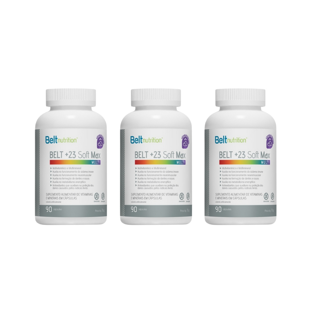 Kit 3 Belt Multi +23 Soft MAX Multivitamínico e Multimineral
