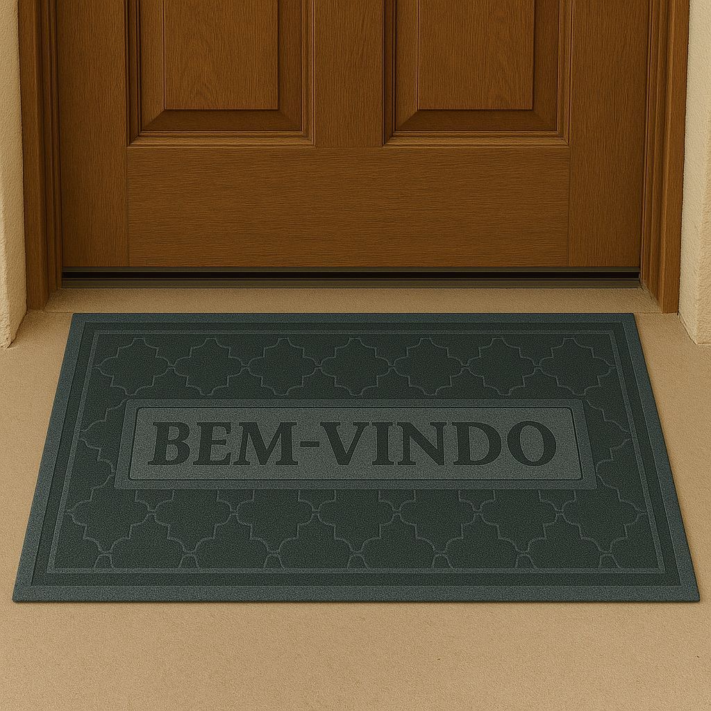 Tapete Antiderrapante Para Porta Pvc Bem Vindo Sala Capacho Emborrachado em Oferta na Shopee