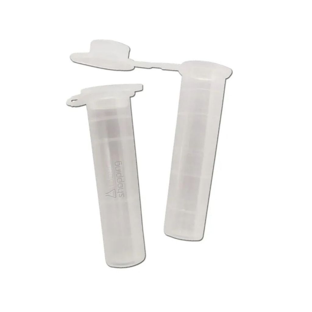 Microtubo Fundo Chato Flaconete 2,7ml Interno 3,0ml Externo 1.000 Unidades Incolor