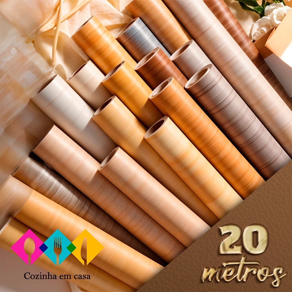 Papel de Parede Madeira Ripado Mármore Adesivo Lavável  20M AutoColante Sala Quarto Móveis — imagem 1
