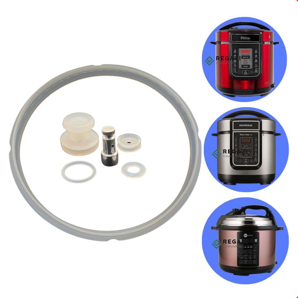Kit Vedação Borracha Panela Pressão Elétrica 5l - 6 Litros
