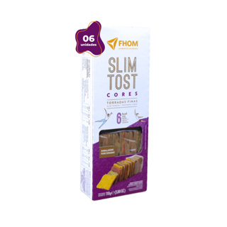 Kit 6 unid Torrada Slim Tost Cores Vegano FHOM em Oferta na Shopee