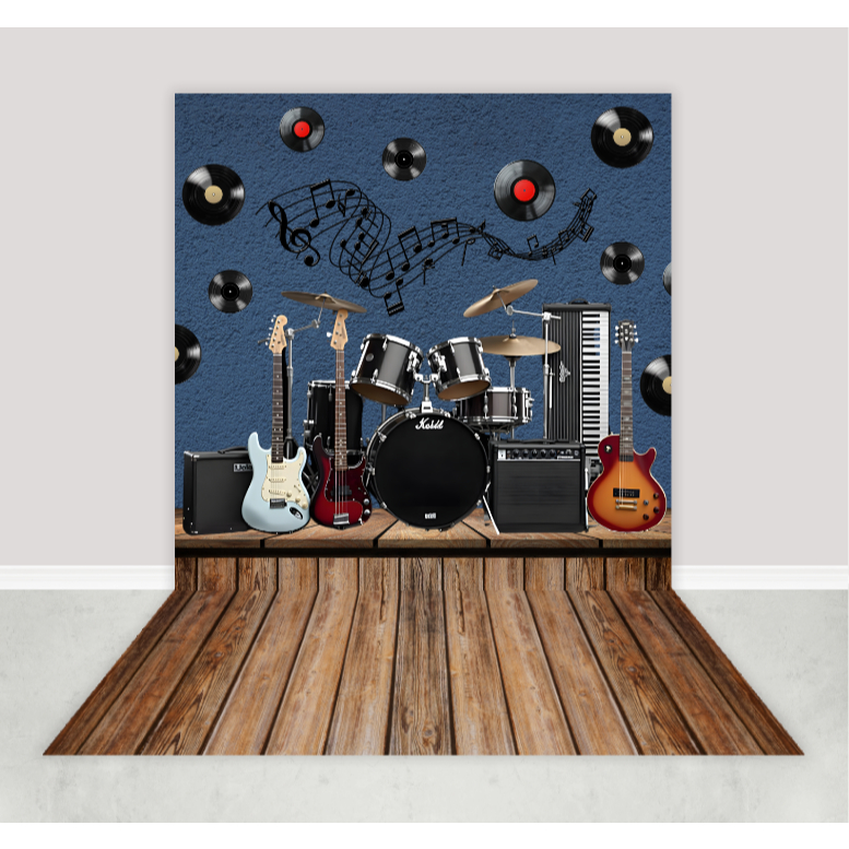 Fundo Fotográfico Cenário Instrumentos Música Em Tecido FFT-380