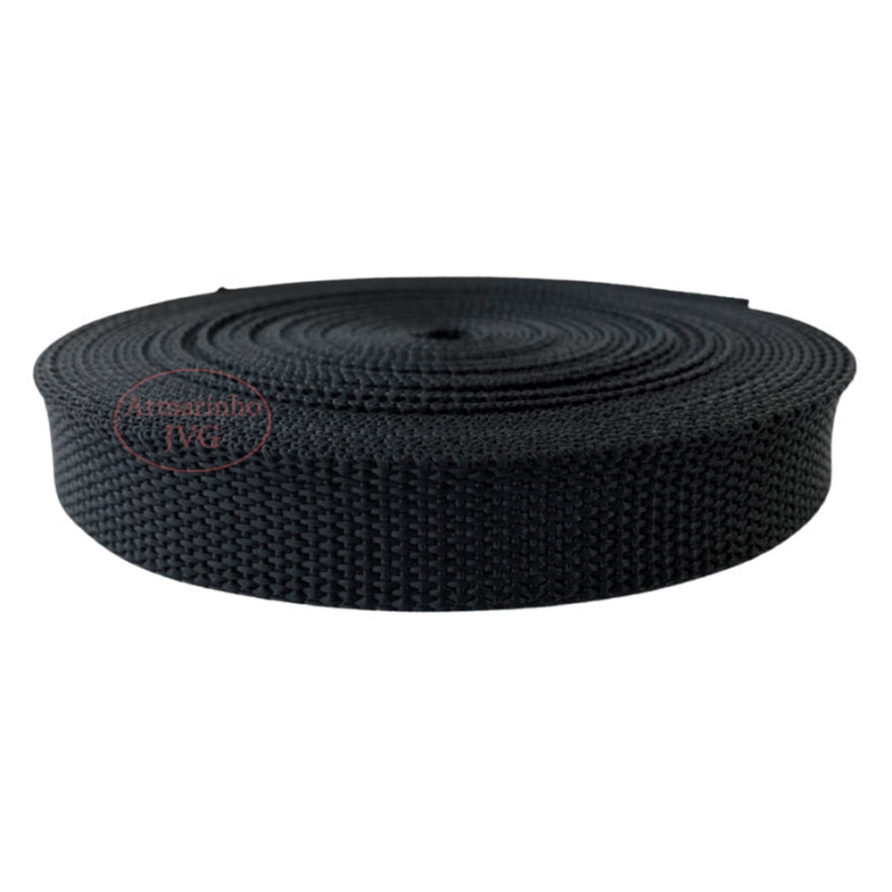 10m Fita Cadarço CA 20mm 2cm Preta Alça Bolsas Mochilas Costura em Oferta na Shopee