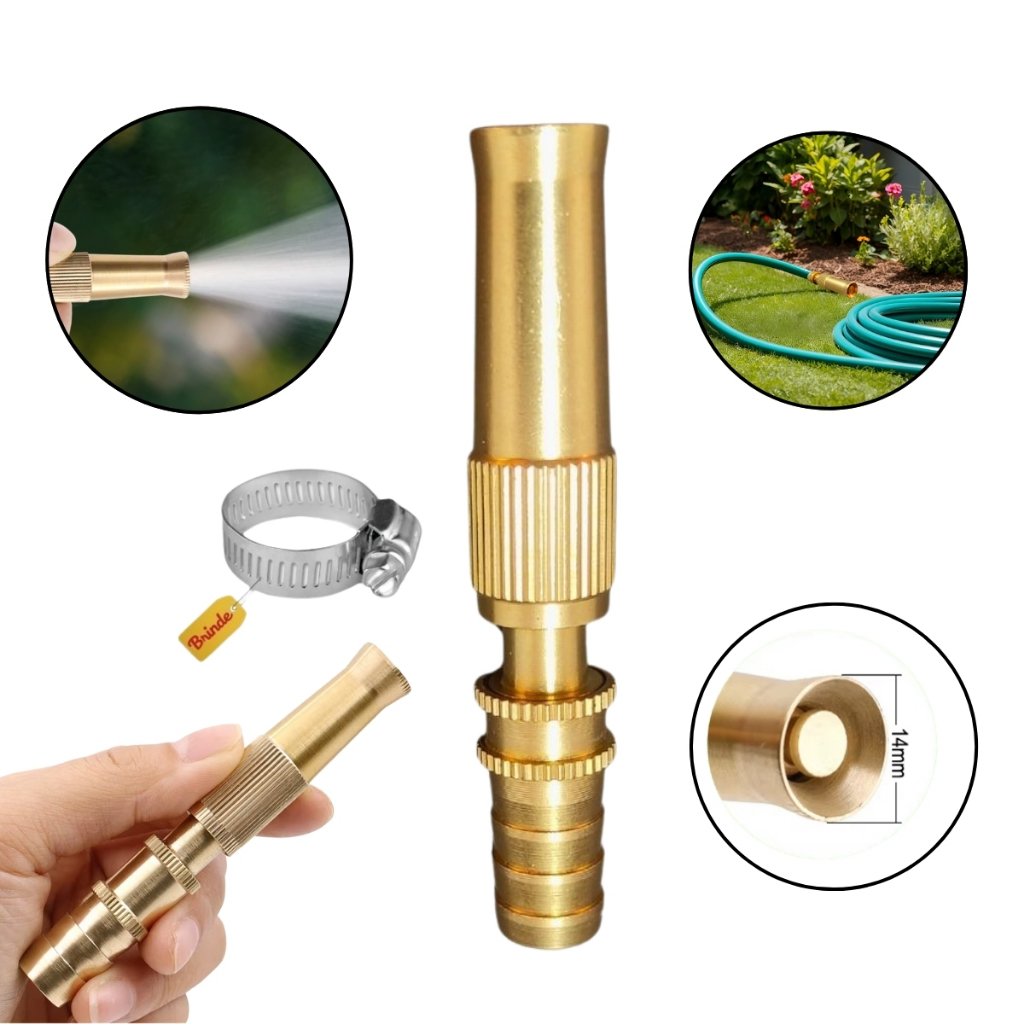 Bico bocal mangueira  de água  Esguicho 1/2  jardim uso doméstico em Oferta na Shopee