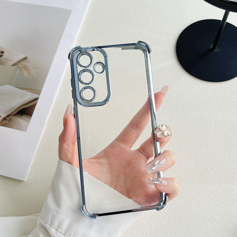 Capinha Samsung Transparente Anti-Impacto Borda Colorida A04S,A14,A24,A34,A54,A05,A15,A25,A35,A55