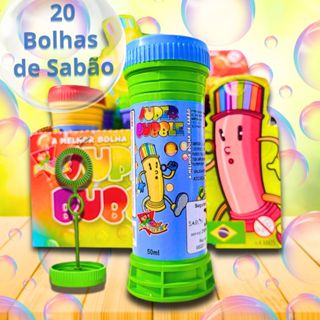 kit 20 Bolha De Sabão Brinquedo Bolinha Para kit Festa Lembrancinha decoração Sacolinha Surpresa em Oferta na Shopee