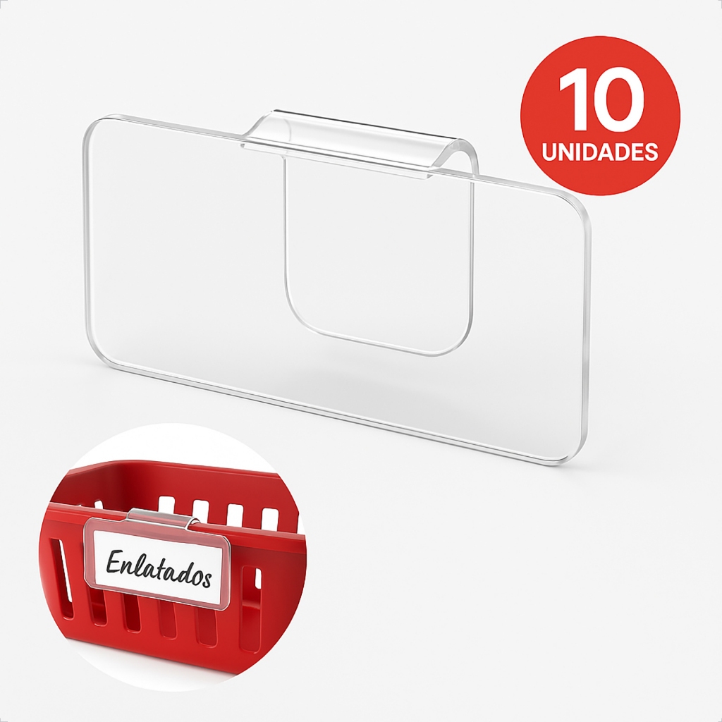 Printable - Placa Identificadora com Gancho e Etiquetas para Cestos, Caixas Organizadores (10und) em Oferta na Shopee