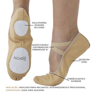 Sapatilha para Dança e Ballet Meia Ponta, Resistente Adulto e Infantil em Oferta na Shopee
