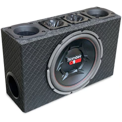 Caixa Som Automotivo Trio Slim Rms Driver Subwoofer Bomber