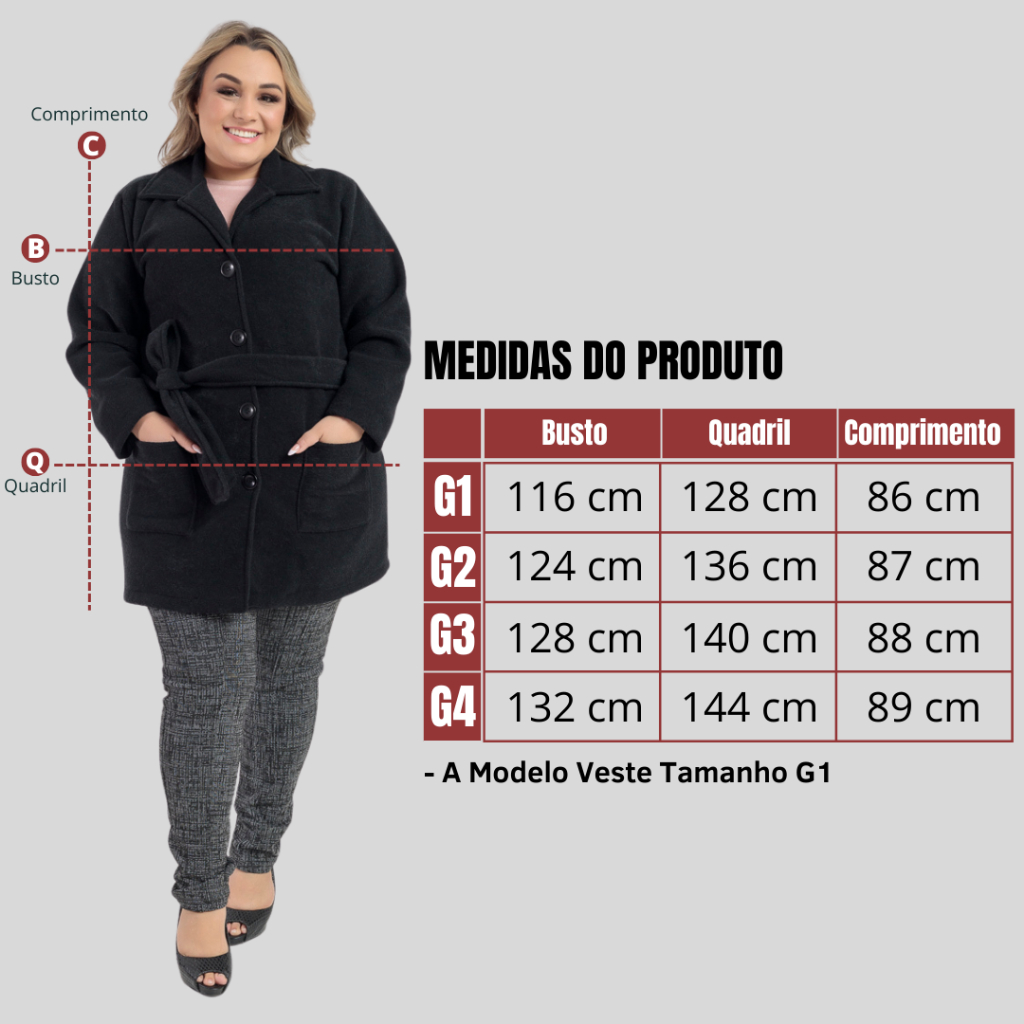 Casaco Plus Size Feminino Elegante Em Bouclé Peluciado Confortável Com Bolso