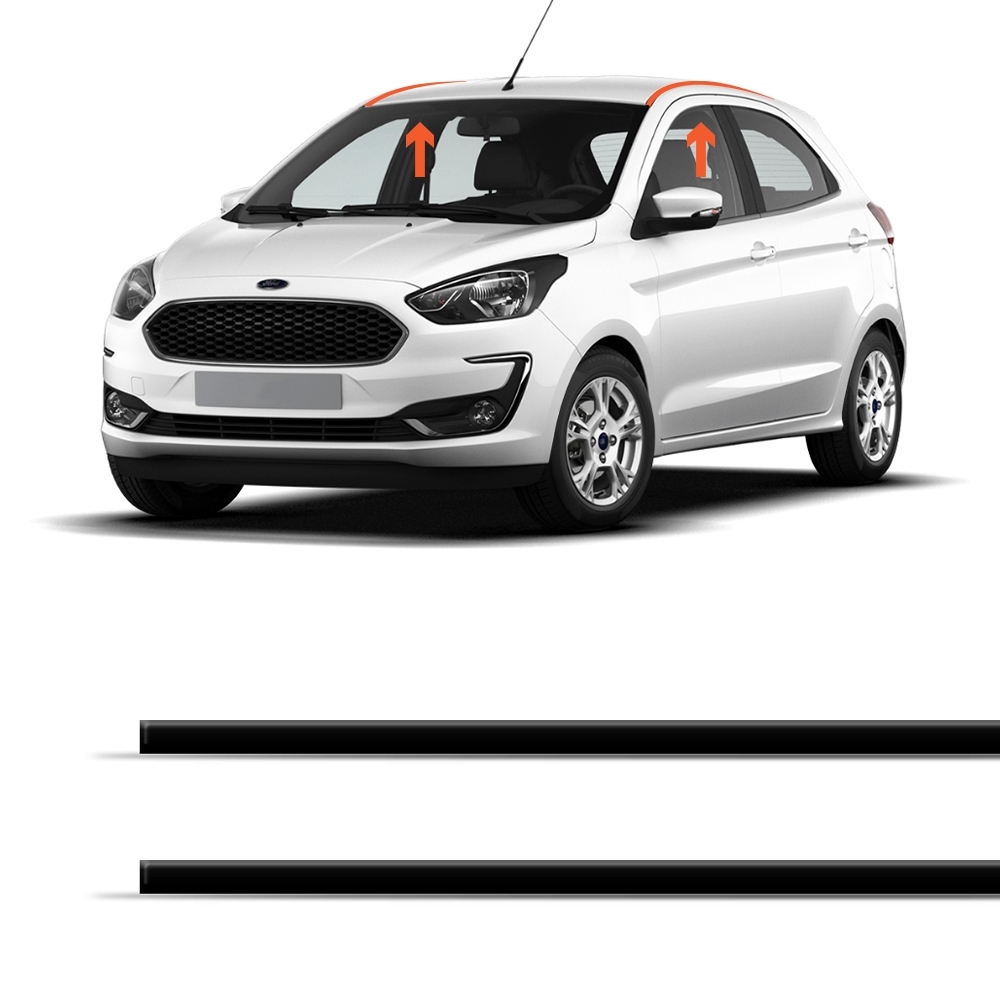 Friso De Teto Borracha Ford Ká Hatch 2014 Até 2021