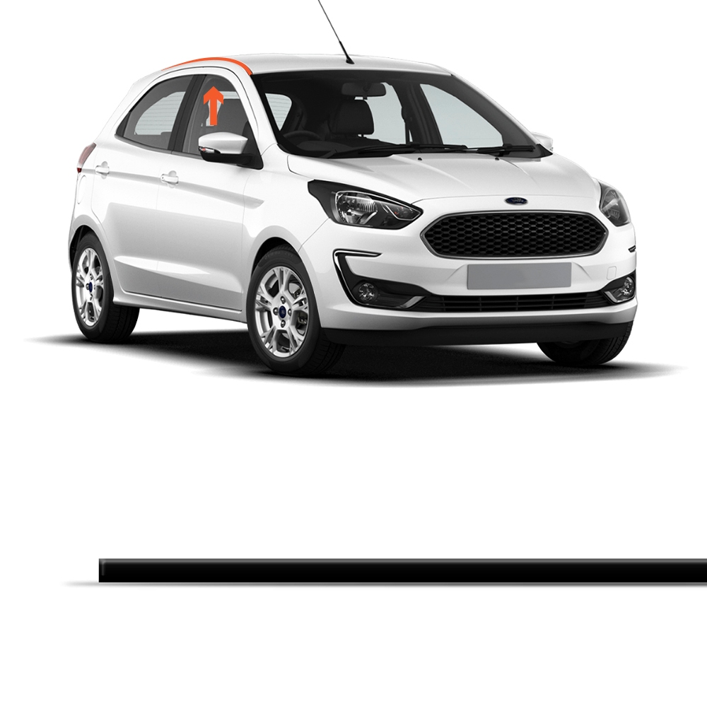 Friso De Teto Borracha Lado Direito Ford Ká Hatch 2014 2015 2016 2017 2018 2019 2020 2021
