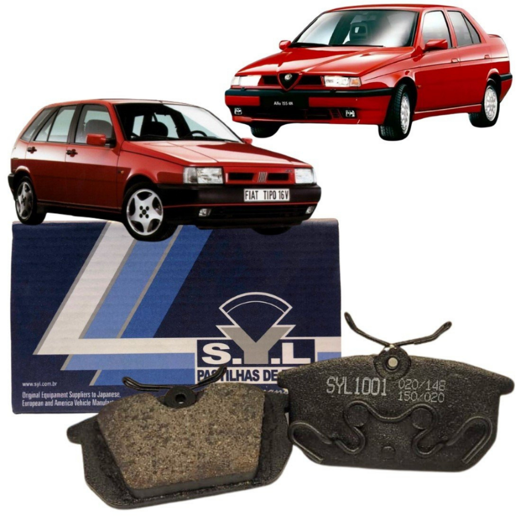 Pastilha Freio Traseira SYL Alfa Romeo 145 146 155 Spider Fiat Tempra SW e Tipo 1.6 e 2.0