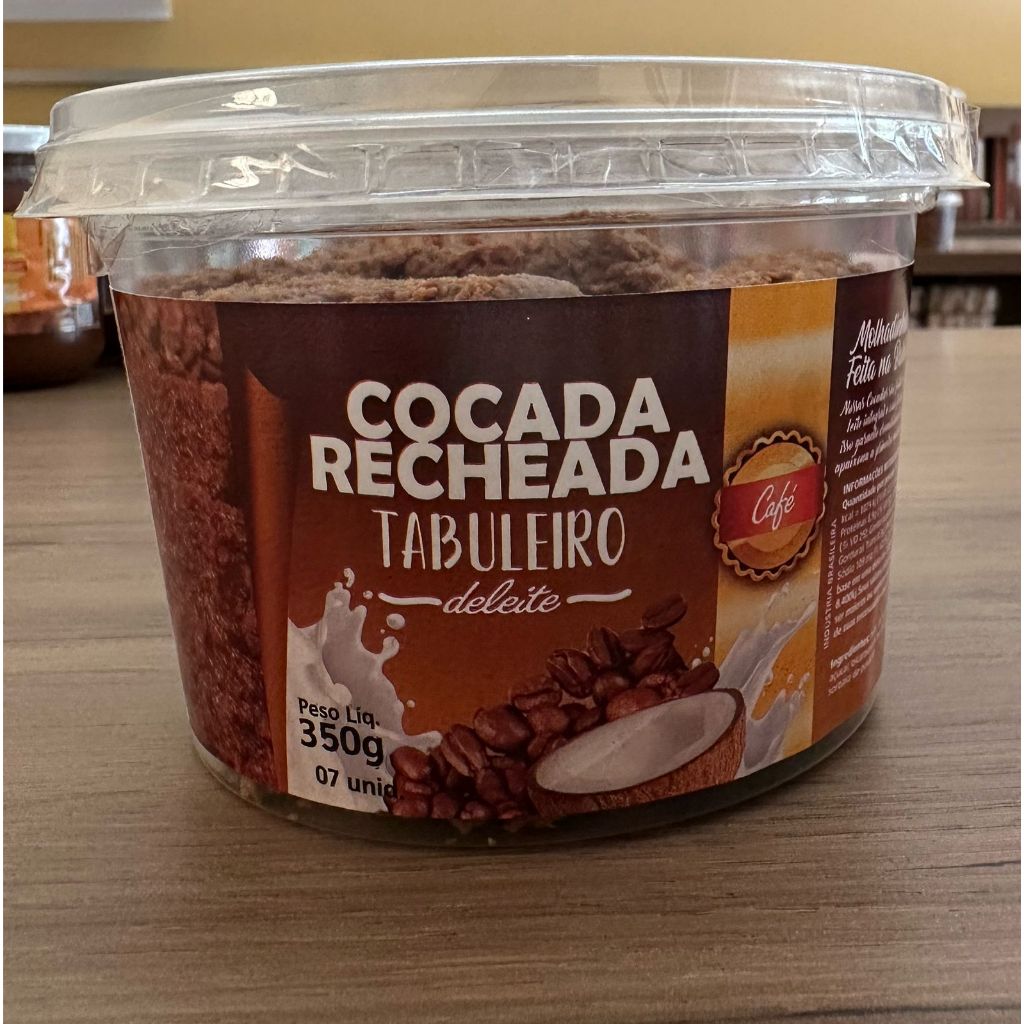 COCADA RECHEADA CAFÉ 380g (POTE COM 7 UNIDADES)