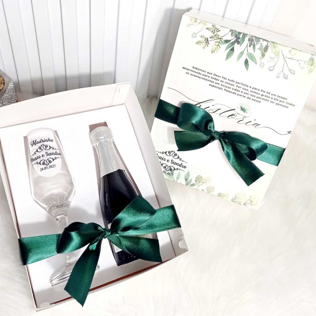 10/12/15/18 Kits - Caixa + 1 Taça champanhe + Espaço Chandon - Personalizados