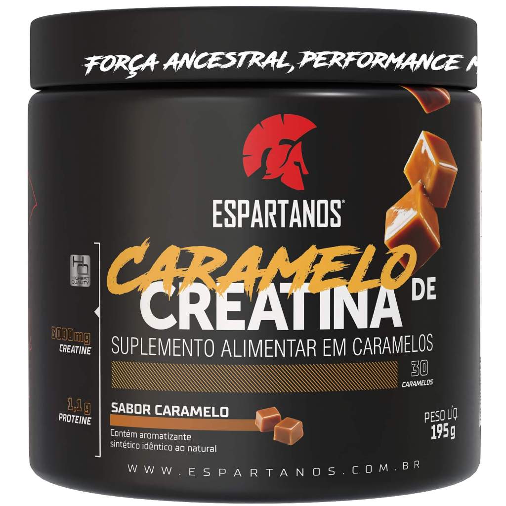 Caramelo de Creatina  30 unidades - Espartanos em Oferta na Shopee